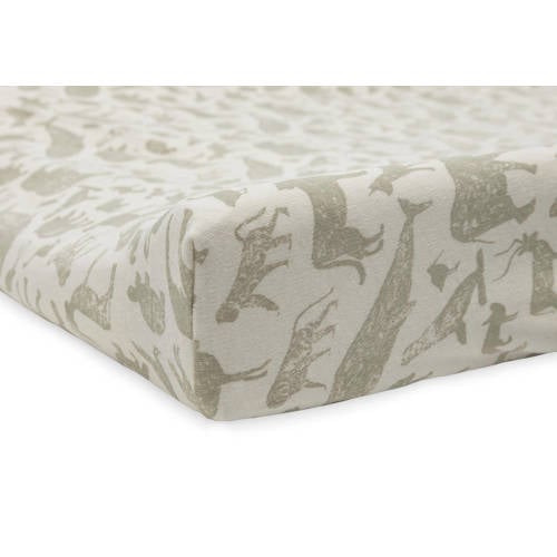 Jollein aankleedkussenhoes Jersey 50x70cm Animals Olive Green Groen Dierenprint