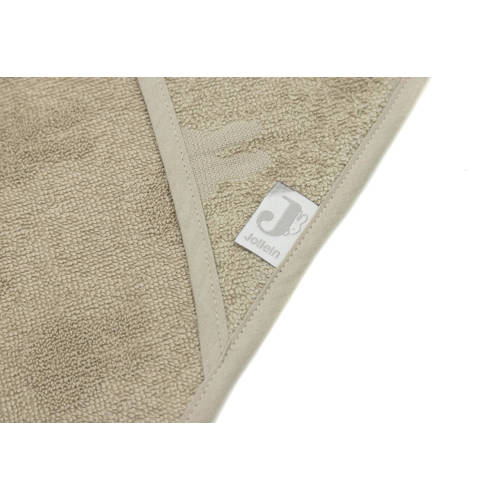 Jollein badstof badcape 75x75cm Miffy Jacquard Olive Green Handdoek badcape Groen