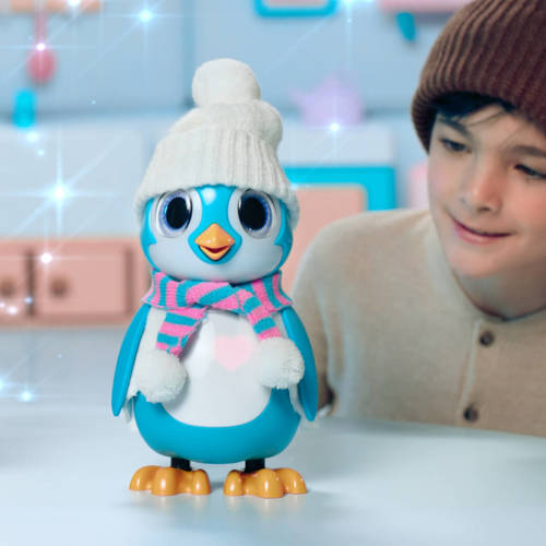 Silverlit rescue penguin blauw interactieve knuffel