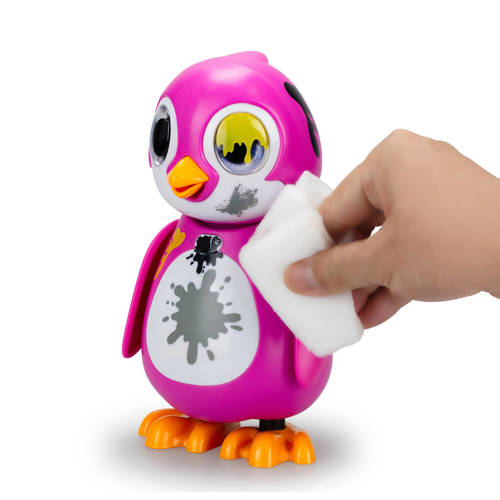 Silverlit rescue penguin roze interactieve knuffel