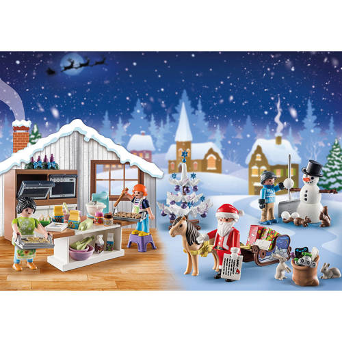 PLAYMOBIL Christmas Adventskalender kerstkoekjes bakken 71088 Speelset