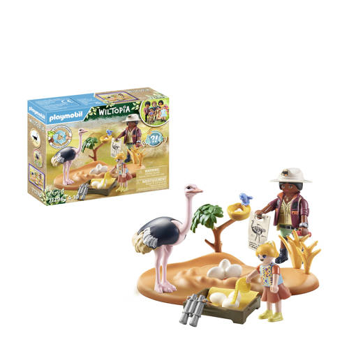 PLAYMOBIL Wiltopia Op bezoek bij papa struisvogel 71296 Speelset