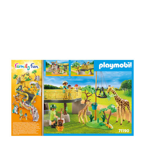 PLAYMOBIL Family Fun Avontuurlijke dierentuin 71190 Speelset