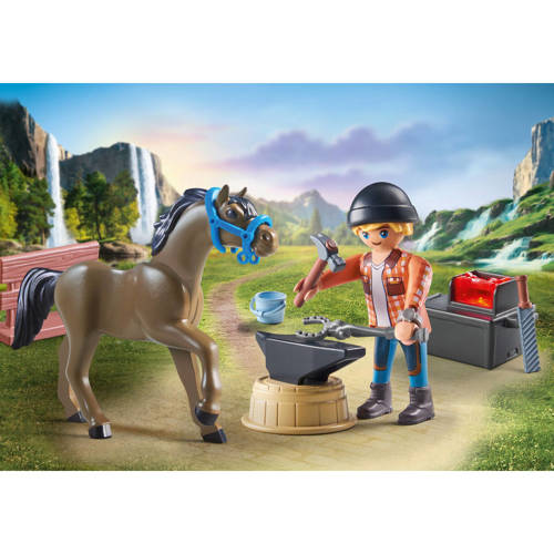 PLAYMOBIL Horses of Waterfall Hoefsmid: Ben & Achilles 71357 Speelset