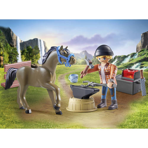 PLAYMOBIL Horses of Waterfall Hoefsmid: Ben & Achilles 71357 Speelset