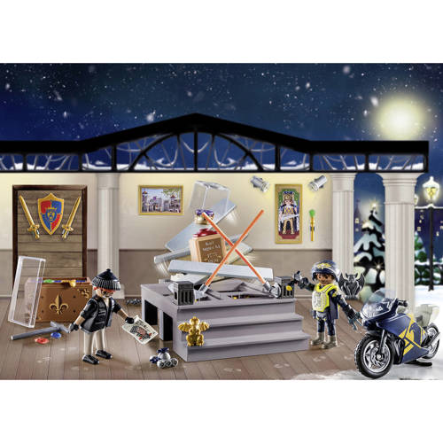 PLAYMOBIL Christmas Adventskalender Politie museumdiefstal 71347 Speelset