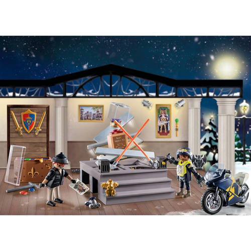 PLAYMOBIL Christmas Adventskalender Politie museumdiefstal 71347 Speelset