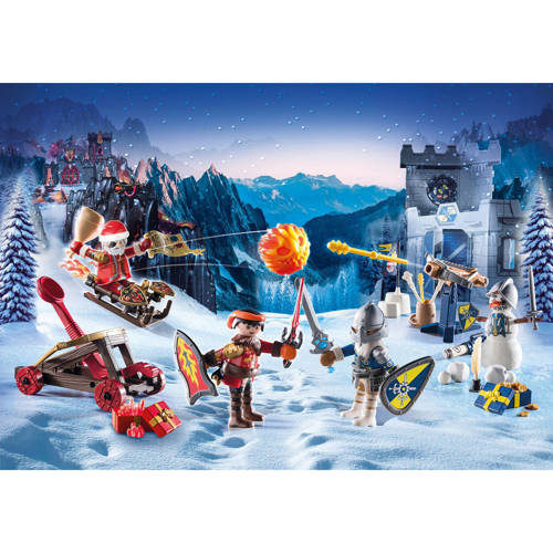 PLAYMOBIL Christmas Adventskalender Strijd in de sneeuw 71346 Speelset