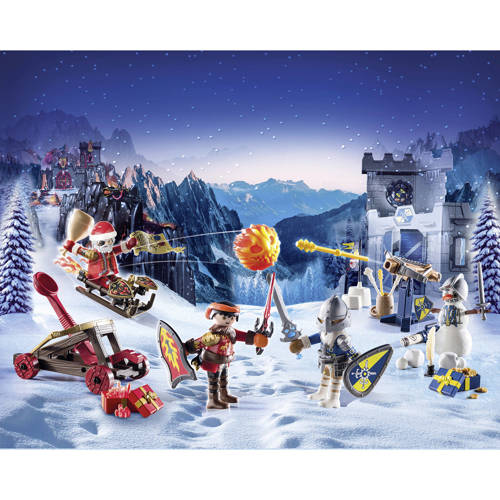 PLAYMOBIL Christmas Adventskalender Strijd in de sneeuw 71346 Speelset