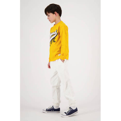VINGINO sweater Boris met printopdruk geel Printopdruk 164