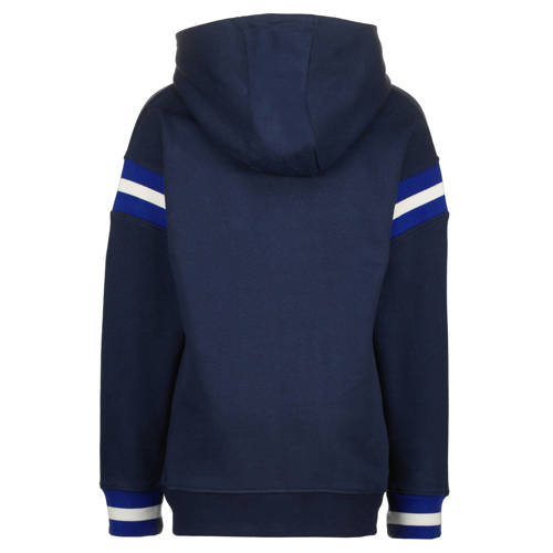 VINGINO hoodie Niyos donkerblauw geel Sweater Meerkleurig 152