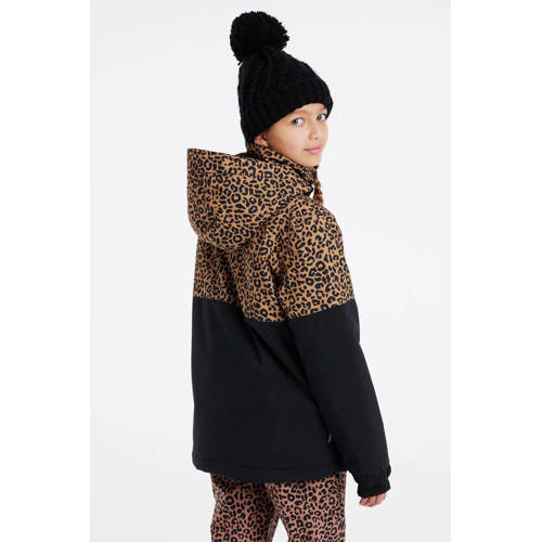 Protest ski-jack PRTOLALLA zwart camel lila Skijack Meisjes Polyester Capuchon 104