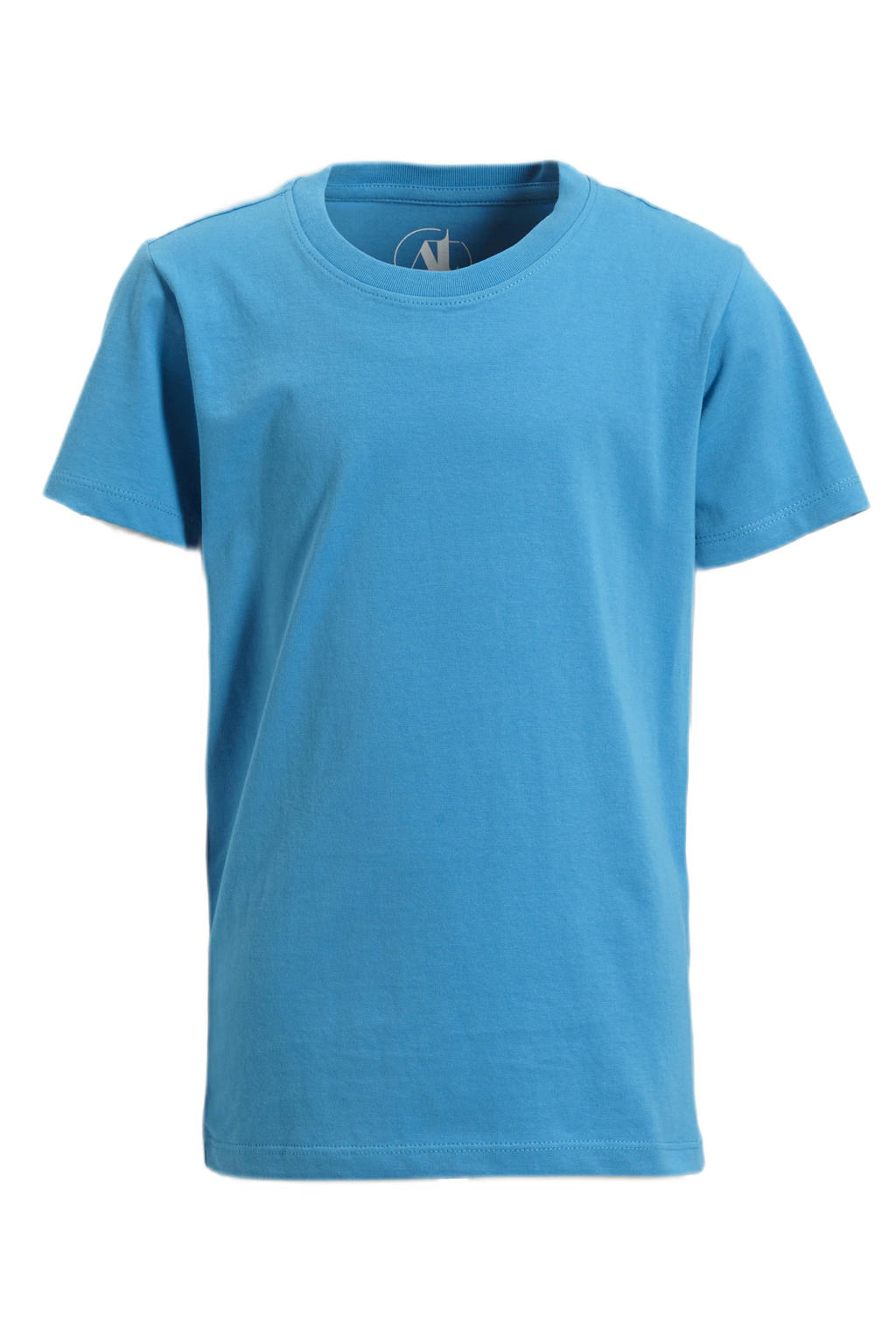  jongens anytime T-shirt van katoen met effen, korte mouwen en ronde hals