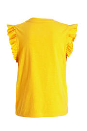 thumbnail: anytime anytime T-shirt met ruffle geel