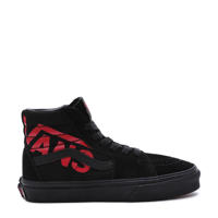 thumbnail: Zwart en rode jongens en meisjes VANS SK8-Hi sneakers van suède met veters