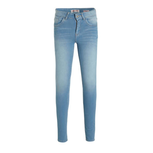 Vingino skinny jeans Bianca medium blue denim Blauw Meisjes Katoen Effen