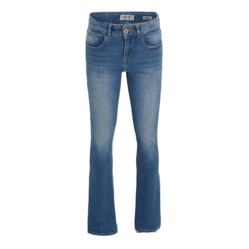 Vingino flared jeans Briona old vintage Blauw Meisjes Katoen Effen