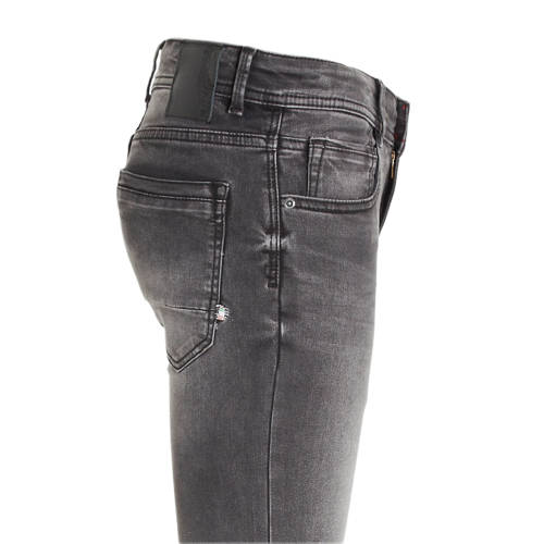 VINGINO skinny fit jeans Alex black denim Zwart Jongens Stretchdenim 104