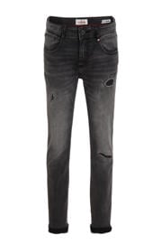 thumbnail: Grey denim jongens Vingino slim fit jeans Danny black van katoen met regular waist
