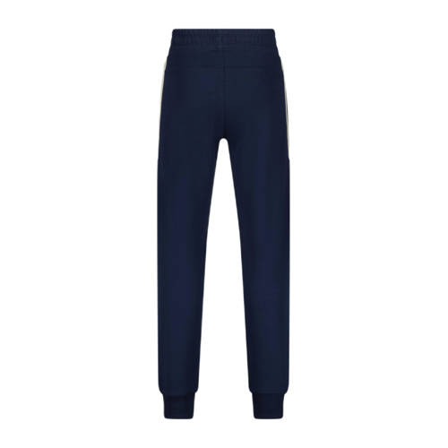VINGINO skinny joggingbroek Slock met tekst donkerblauw Jongens Katoen 140