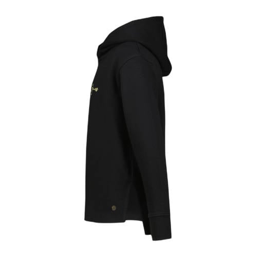 VINGINO hoodie Nanjara met tekst zwart Sweater Tekst 152