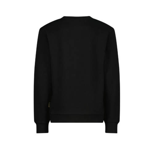 VINGINO sweater Nousha met tekst en 3D applicatie zwart Tekst 104