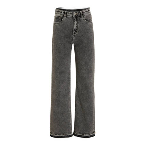 Raizzed wide leg jeans vintage grey Grijs Meisjes Stretchdenim Effen - maat 98 afbeelding