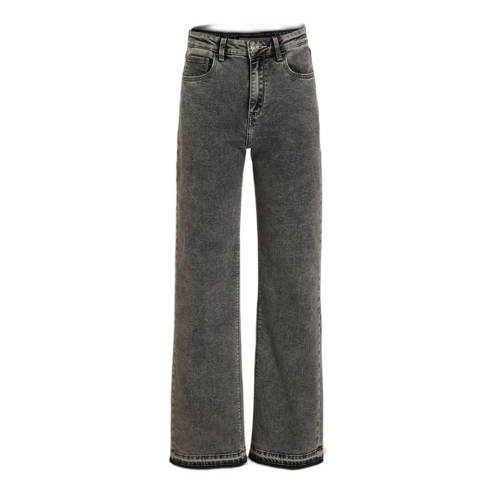 Raizzed wide leg jeans vintage grey Grijs Meisjes Stretchdenim Effen