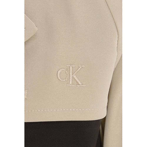 Calvin Klein coat zomer zwart Jas Meisjes Polyester Klassieke kraag Meerkleurig 128