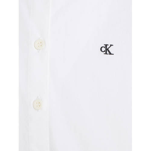 Calvin Klein blouse wit Meisjes Katoen Klassieke kraag Effen 164