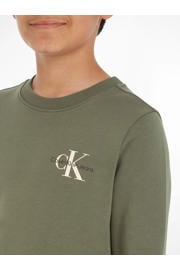 thumbnail: Calvin Klein sweater met logo mosgroen