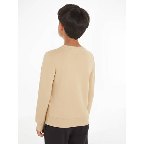 Calvin Klein sweater met logo beige Logo 152 | Sweater van