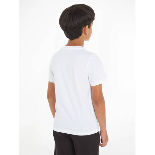 Calvin Klein T-shirt met printopdruk wit Jongens Katoen Ronde hals Printopdruk 128