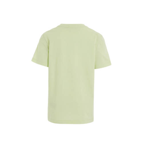 Calvin Klein T-shirt met logo mint Groen Jongens Katoen Ronde hals Logo 104