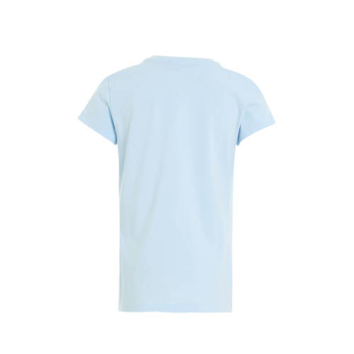 Calvin Klein T-shirt met logo lichtblauw Meisjes Katoen Ronde hals Logo 128