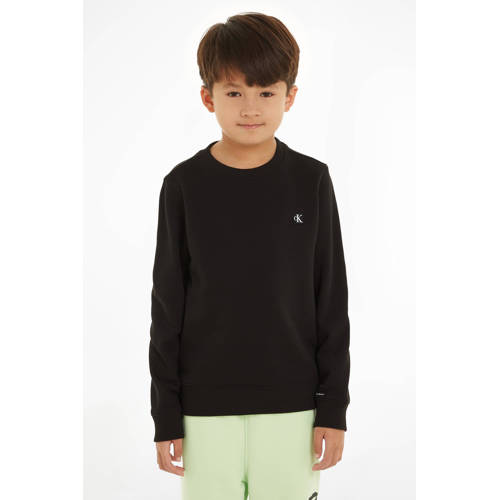 Calvin Klein sweater met logo zwart Logo 152 | Sweater van