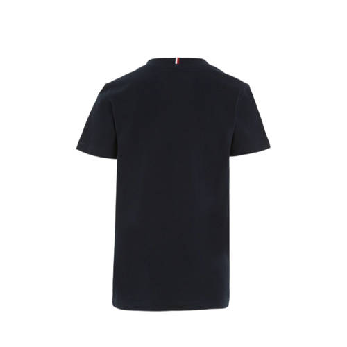 Tommy Hilfiger T-shirt met tekst zwart Jongens Katoen Ronde hals Tekst 92