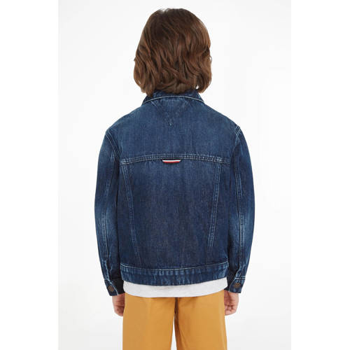 Tommy Hilfiger spijkerjas denimblauw Jongens Katoen Klassieke kraag Effen 128