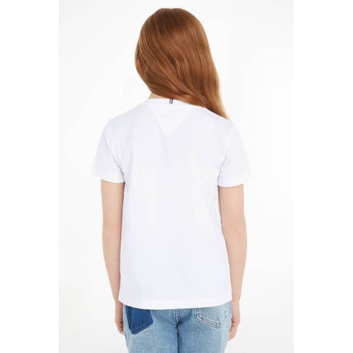 Tommy Hilfiger T-shirt TOMMY BAGELS met printopdruk wit Meisjes Katoen Ronde hals 110