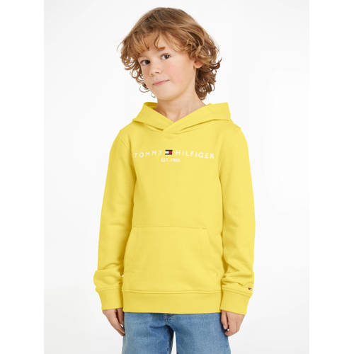 Tommy Hilfiger hoodie geel Sweater Effen 140 | Sweater van