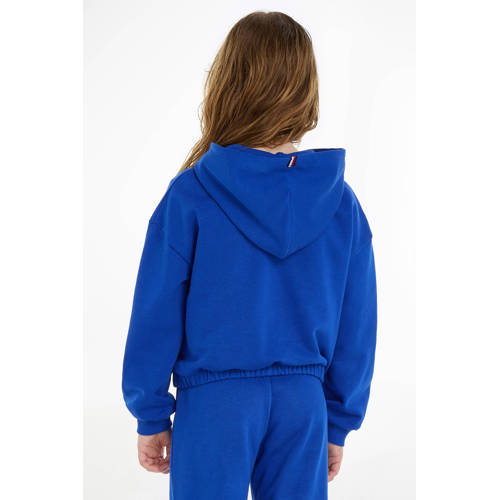 Tommy Hilfiger hoodie met tekst felblauw Sweater Tekst 110