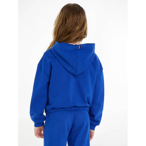 Tommy Hilfiger hoodie met tekst felblauw Sweater Tekst 110