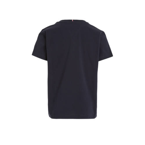 Tommy Hilfiger T-shirt MONOTYPE met tekst zwart Meisjes Katoen Ronde hals 104