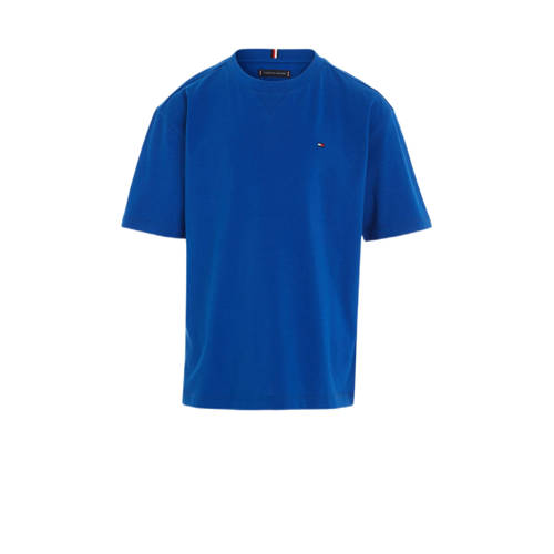Tommy Hilfiger T-shirt helderblauw Jongens Katoen Ronde hals Effen - 152