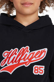 thumbnail: Tommy Hilfiger hoodie met tekst zwart/rood