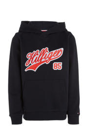 thumbnail: Tommy Hilfiger hoodie met tekst zwart/rood