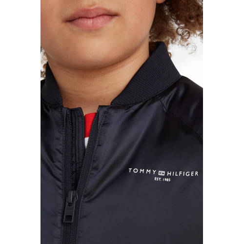 Tommy Hilfiger bomberjack zomer donkerblauw Jas Meisjes Polyamide Opstaande kraag 128