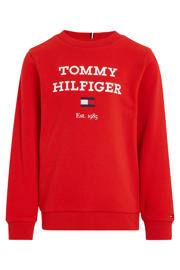 thumbnail: Tommy Hilfiger sweater met tekst felrood