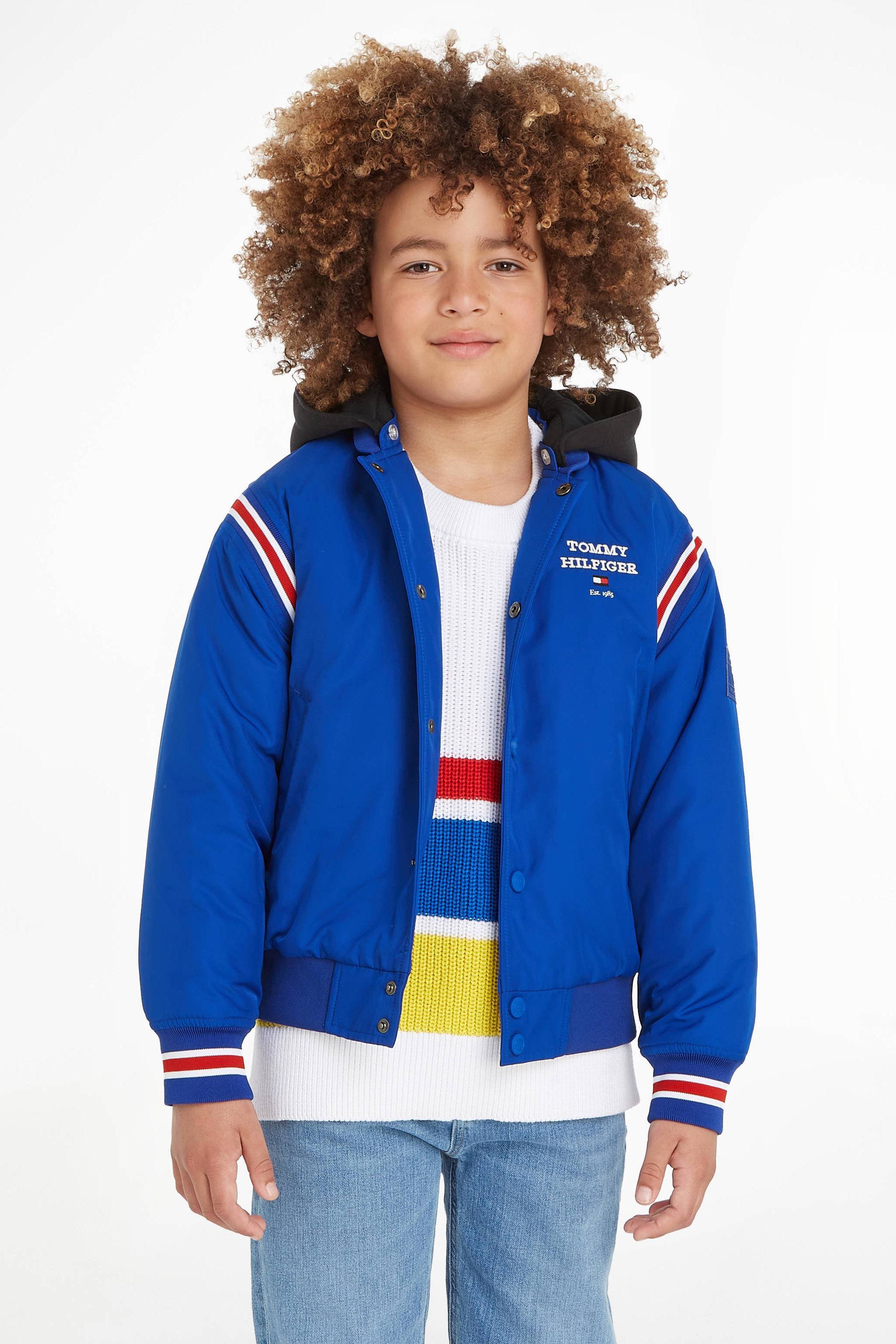 Tommy Hilfiger baseball jacket felblauw rood kleertjes