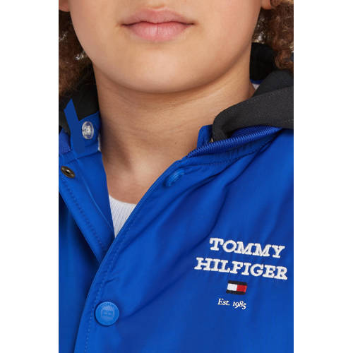 Tommy Hilfiger baseball jacket felblauw rood Jas Jongens Polyester Capuchon 128